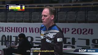 J Jorissen vs Myeong Jong Cha  ROUND 4  World Cup Billiards 3 Cushion Seoul 2024 [upl. by Marras]