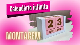 Montagem do calendário infinito feito em papel [upl. by Calisa]