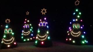 Live Real Singing Animated Christmas Trees at Enchanted Airlie Gardens  Christmas Caroling [upl. by Rondon780]