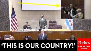 FIERY Citizen After Citizen Excoriates Chicago Mayor City Council Over Migrants [upl. by Gavin77]