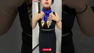 Stylish Scarf Tie fashion design for ladies  How to wear a scarf scarfwearing shorts [upl. by Coke]