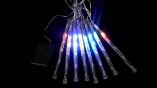 Dripping Icicle Christmas Lights MultiColor Battery Operated with Timer [upl. by Nwahsauq261]