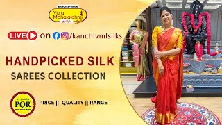 Handpicked Silk Sarees Collection  Kancheepuram Varamahalakshmi Silks Sarees LIVE [upl. by Euqinad]