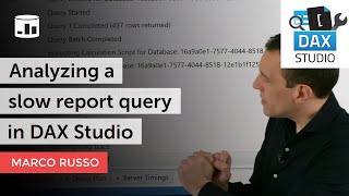 Analyzing a slow report query in DAX Studio [upl. by Elmer]