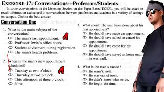 Listening Exercise 17 Barrons TOEFL ConversationsProfessorsStudents [upl. by Havstad]