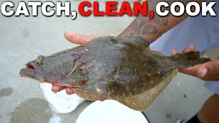 Catch Clean Cook  FLOUNDER First time tasting [upl. by Romilly]