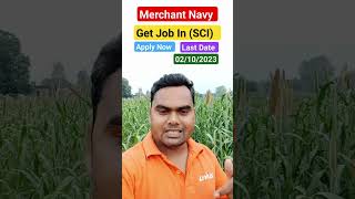 Merchant Navy SCI company Apply Now Last Date 02102023 successfulcareer shorts shortsvideo [upl. by Tiram]