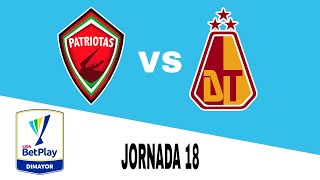 Patriotas Boyacá 21 Deportes Tolima en vivo Clausura Colombia Jornada 18 [upl. by Zollie728]