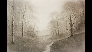 How to Draw a Landscape with Trees amp Mist for Beginners using Graphite Powder [upl. by Laerol]