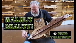 Beautiful Folkcraft® Custom Baritone Dulcimer  Walnut Back Sides Top  Racing Stripes And More [upl. by Llahsram359]