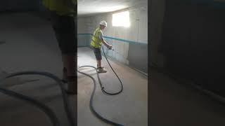 Spraying cementitious slurry tanking [upl. by Anselmi]