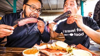 GIANT BEEF RIBS and Brisket  AMERICAN FOOD BBQ at Little Miss BBQ in Phoenix AZ [upl. by Nonnelg]