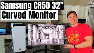 SAMSUNG 32quot CURVED MONITOR C32R502FH  REVIEW amp UNBOXING BEST BUDGET GAMING MONITOR [upl. by Jerad712]