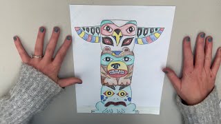 Totem Pole Drawing K2nd Nov 16th20th [upl. by Pomona863]