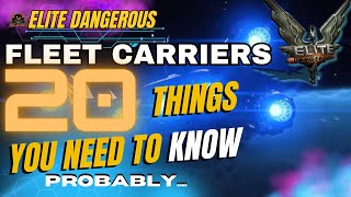 The Ultimate Guide to Fleet Carriers in Elite Dangerous Everything You Need to Know [upl. by Atikal]