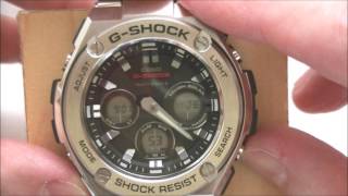 CASIO GSHOCK GSTEEL GSTW310D1AJF 都市スクロール表示 [upl. by Eniala474]