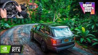 Range Rover In Forests  Grand Theft Auto VI  Steering wheel gameplay  RTX™ 4090 [upl. by Anairb]