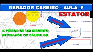 GERADOR CASEIRO PARTE 5  ESTATOR DIÃƒMETRO E CIRCUNFEREÃŠNCIA [upl. by Eninnaj]