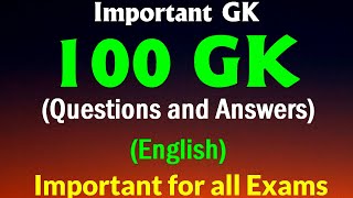 100 Simple General knowledge Questions Answers for all Students  India GK  GK QUIZ in English [upl. by Cirtap940]