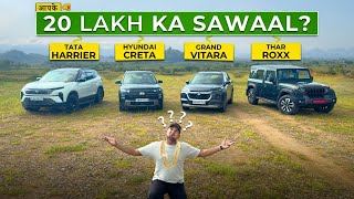 Thar Roxx Vs Harrier Vs Creta Vs Grand Vitara Comparison  Gagan Choudhary [upl. by Macrae]