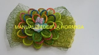 Como hacer Lazos Fácil Flor Tela Organza Organza Bows Tutorial Moños Niñas [upl. by Sylram]