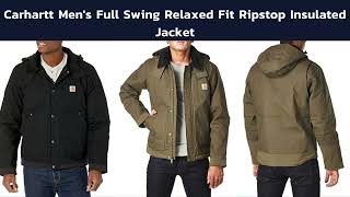 Carhartt Mens Full Swing Relaxed Fit Ripstop Insulated Jacket [upl. by Eeldivad864]