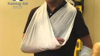 First Aid Tutorial How to correctly sling an arm  Training Aid Australia Sydney [upl. by Vern393]