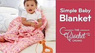 How to Crochet Beginners Simple Thick Baby Blanket [upl. by Niatsirt]