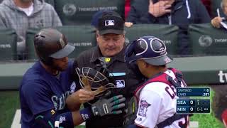 MLB Playback  Batter Catcher Umpire get hit compilation [upl. by Odlaner]