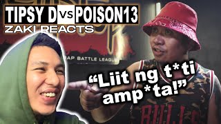 𝐙𝐚𝐤𝐢 𝐑𝐞𝐚𝐜𝐭𝐬  Tipsy D vs Poison 13  kay Poison yun [upl. by Acimot]