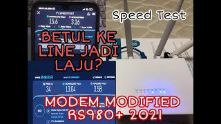 Modem Modified RS980 2021  SPEED TEST  Betul ke laju [upl. by Papke]