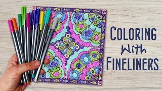 How to Color with Staedtler Fineliners Squiggle Style Coloring Tutorial [upl. by Harhay624]