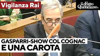 Ranucci in Vigilanza Rai ma lo show lo fa Gasparri gli offre un cognac poi tira fuori una carota [upl. by Hermy587]