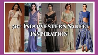 Indowestern Saree Inspiration  Indowestern Saree  Fashion Mantra With Riya indowestern [upl. by Aimar432]