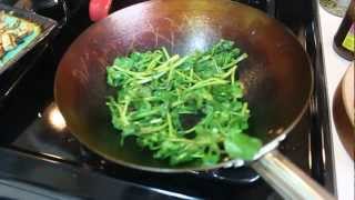 Tofu amp Watercress  Easy Chinese Stir Fry Recipe [upl. by Ardnalak144]