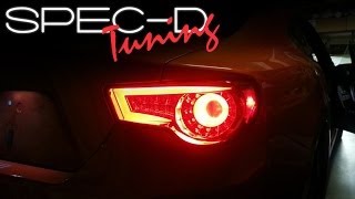 SPECDTUNING INSTALLATION VIDEO 2013 SCION FRS AND SUBARU BRZ LED TAIL LIGHTS [upl. by Annamaria560]