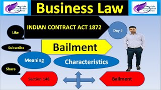 Indian contract act 1872  Bailment [upl. by Akinohs]