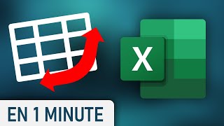 TRANSPOSER un tableau sur Excel [upl. by Albur796]