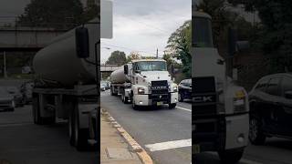 2023 Mack Anthem 64T with a friendly driver at Dunellen trucks shorts truckspotting [upl. by Nevar]