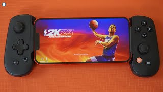 Playing NBA 2K23 On Iphone 14 – Backbone Controller [upl. by Eunice600]