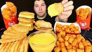 Cheesy Hash Browns amp Cheesy Spicy Nuggets • MUKBANG [upl. by Melody424]