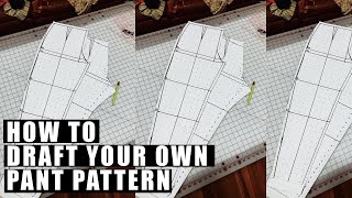 How to Draft a Pant Pattern  Personal Style  Happily Dressed [upl. by Eelyam]