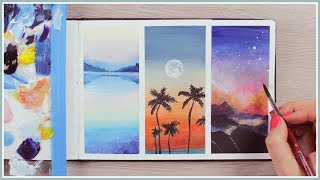 Acrylic Painting Ideas for Beginners  How to Blending Techniques  Art Journal Thursday Ep 41 [upl. by Attelra]