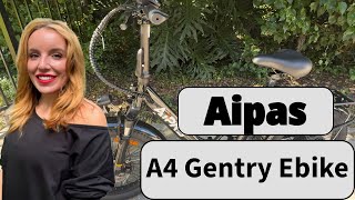 Aipas A4 Gentry Ebike  Lightweight Folding Long Range Electric Pedal Assist Bicycle [upl. by Oshinski517]