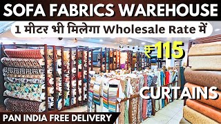 Sofa fabrics warehouse in delhi kirti nagar furniture market Sofa upholstery Curtains Sheets sofa [upl. by Sevik]