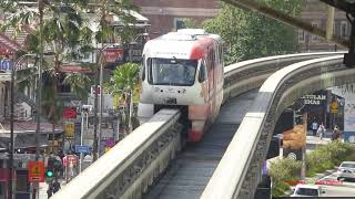 The Monorail System in Kuala Lumpur Malaysia Monorel KL  吉隆坡單軌列車 [upl. by Rozanna]