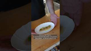 YEELLOWTAIL CASTELVETRANO OLIVES SHERRY VINAIGRETTE seafood crudo italianfood asmr cooking [upl. by Nahej879]