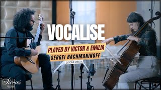 Victor Santana amp Emilia Lomakova play Vocalise Op 34 by S Rachmaninoff on Guitar amp Violoncello [upl. by Rainah320]