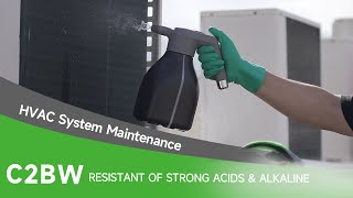 just turn on the C2BW to spray automatically cleaning spray clean washing tools hvac wipcool [upl. by Eidac]