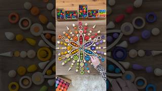 ✨ How to make a mandala using wooden toys ✨ [upl. by Atnomed281]